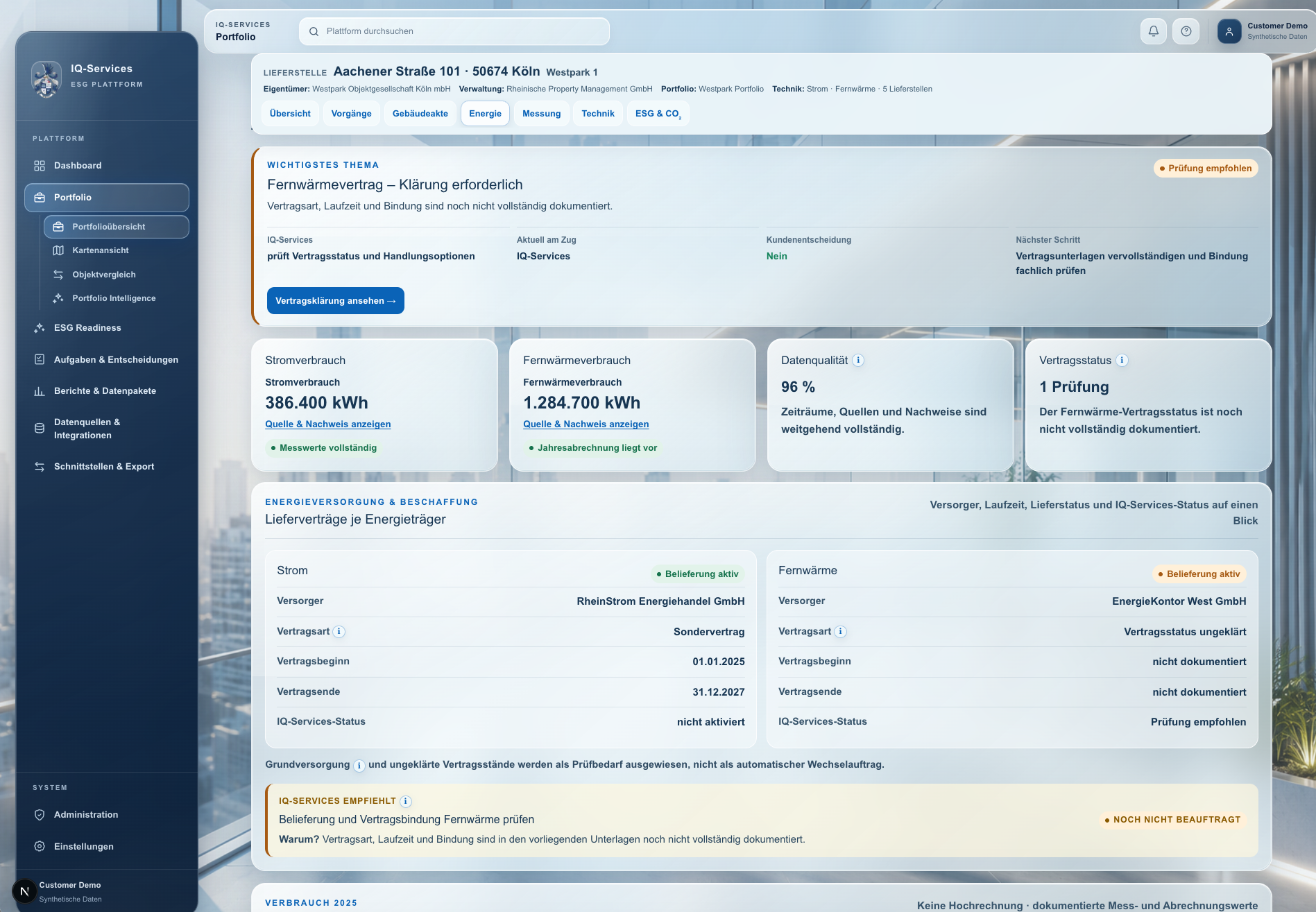 IQ-Portal Energie- und Messdaten